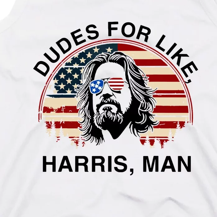 Dudes For Like Harris Man White Dude For Kamala Harris 2024 Tank Top