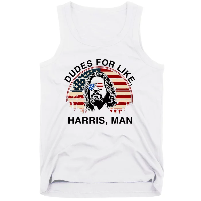 Dudes For Like Harris Man White Dude For Kamala Harris 2024 Tank Top