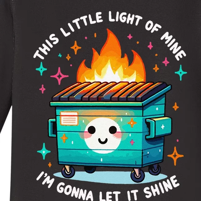 Dumpster Fire Light IM Gonna Let It Shine Halloween Baby Long Sleeve Bodysuit