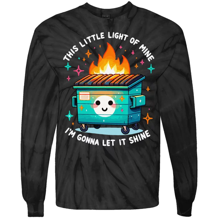 Dumpster Fire Light IM Gonna Let It Shine Halloween Tie-Dye Long Sleeve Shirt