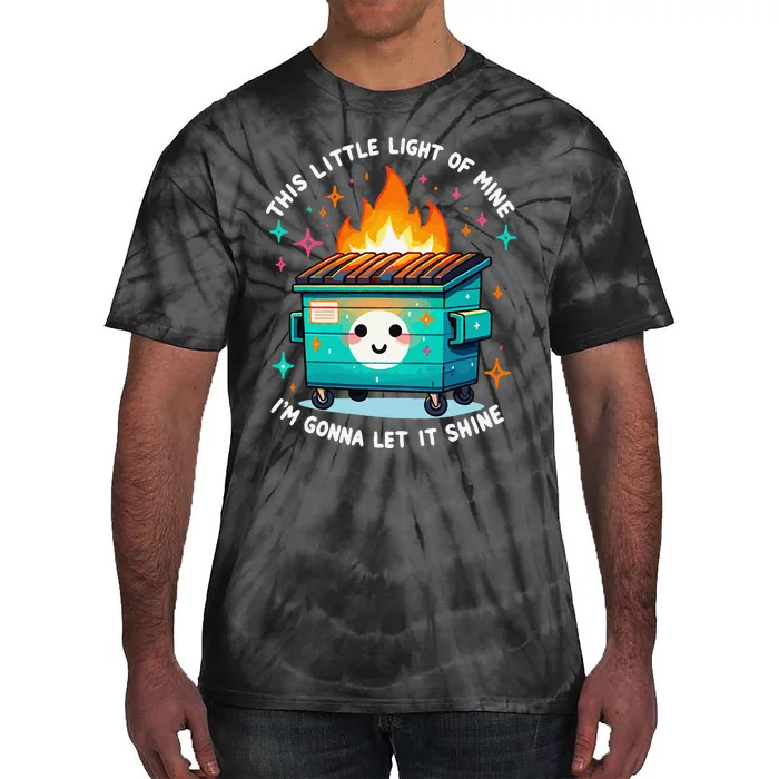 Dumpster Fire Light IM Gonna Let It Shine Halloween Tie-Dye T-Shirt