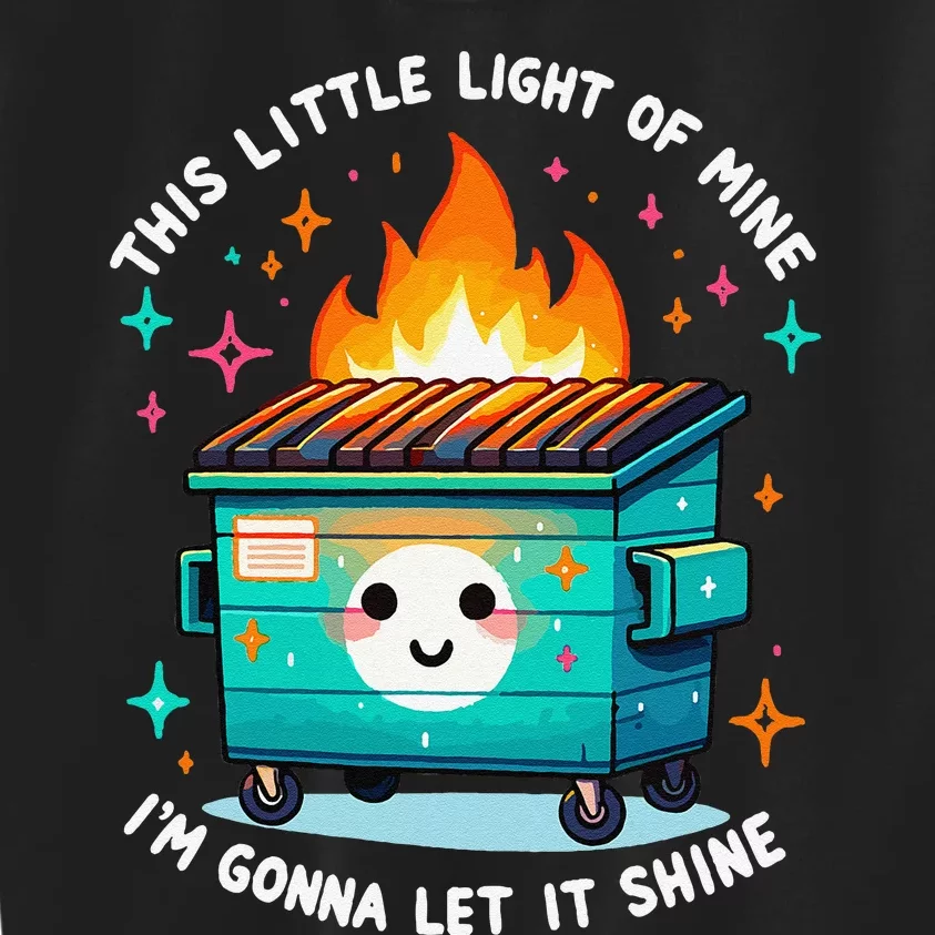 Dumpster Fire Light IM Gonna Let It Shine Halloween Kids Sweatshirt