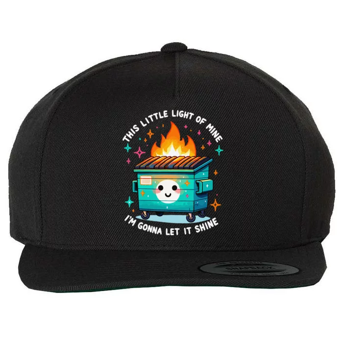 Dumpster Fire Light IM Gonna Let It Shine Halloween Wool Snapback Cap