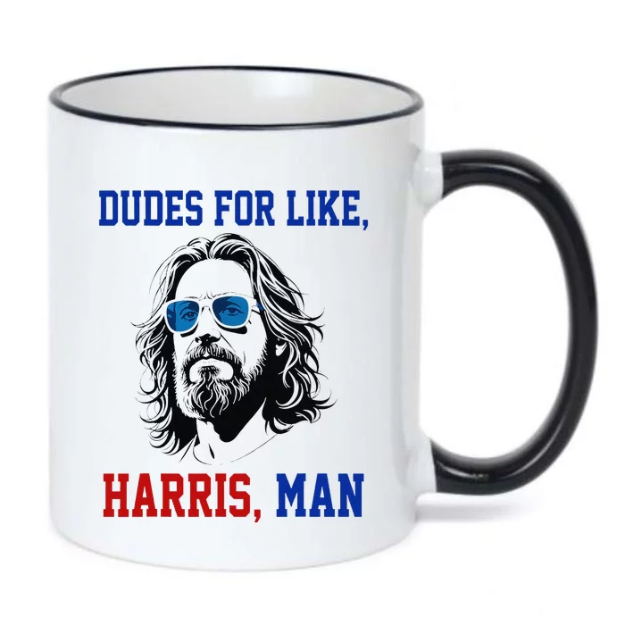 Dudes For Like Harris Man Funny White Dudes For Harris 2024 Gift Black Color Changing Mug