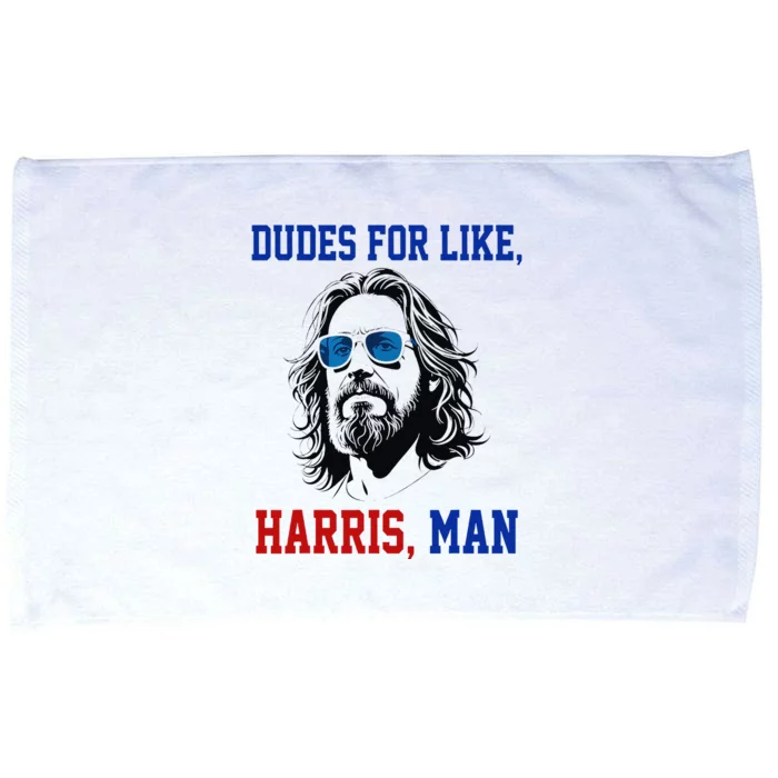 Dudes For Like Harris Man Funny White Dudes For Harris 2024 Gift Microfiber Hand Towel