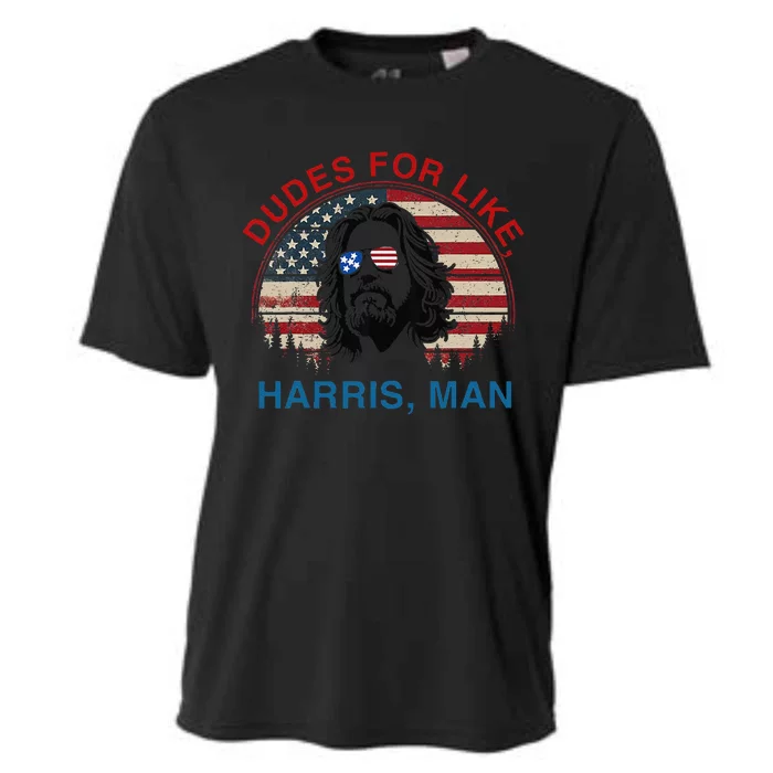 Dudes For Like Harris Man White Dude For Kamala Harris 2024 Gift Cooling Performance Crew T-Shirt