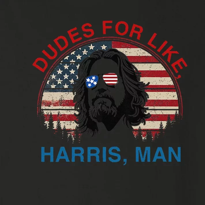 Dudes For Like Harris Man White Dude For Kamala Harris 2024 Gift Toddler Long Sleeve Shirt