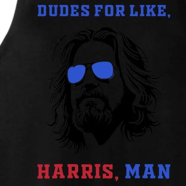 Dudes For Like Harris Man White Dude For Kamala Harris 2024 Ladies Tri-Blend Wicking Tank