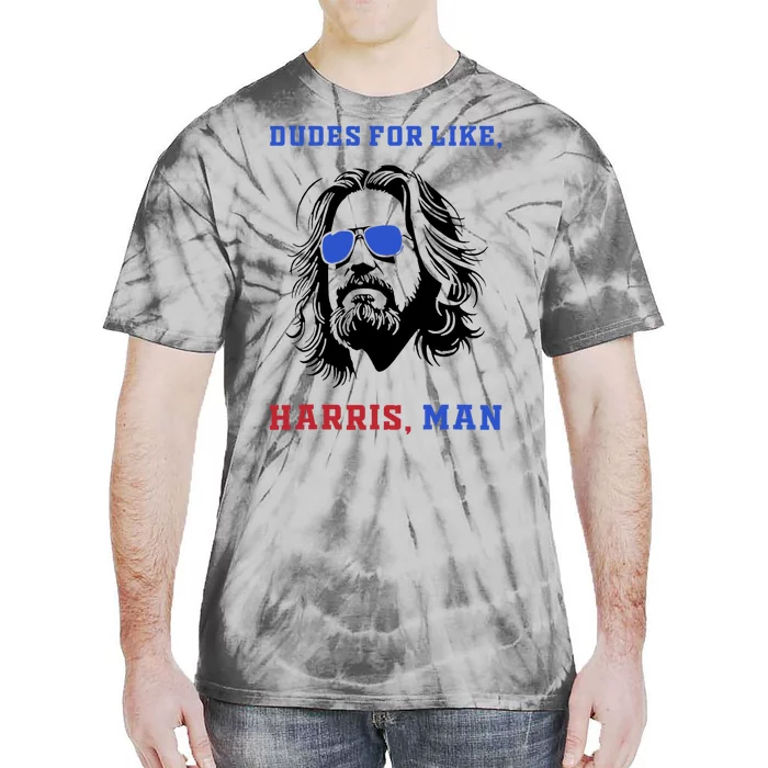 Dudes For Like Harris Man White Dude For Kamala Harris 2024 Tie-Dye T-Shirt