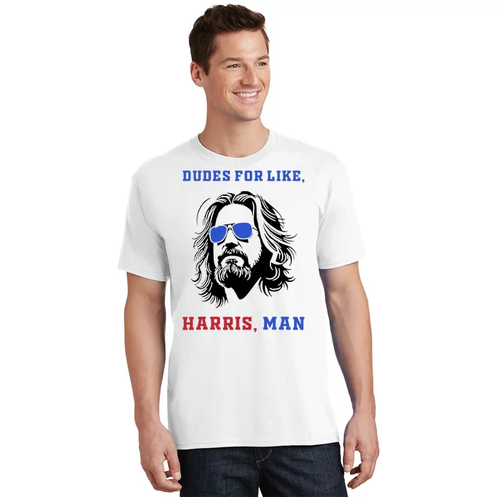 Dudes For Like Harris Man White Dude For Kamala Harris 2024 T-Shirt