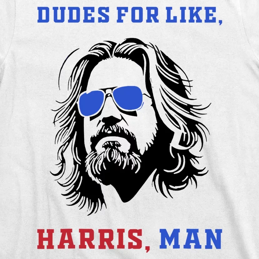 Dudes For Like Harris Man White Dude For Kamala Harris 2024 T-Shirt