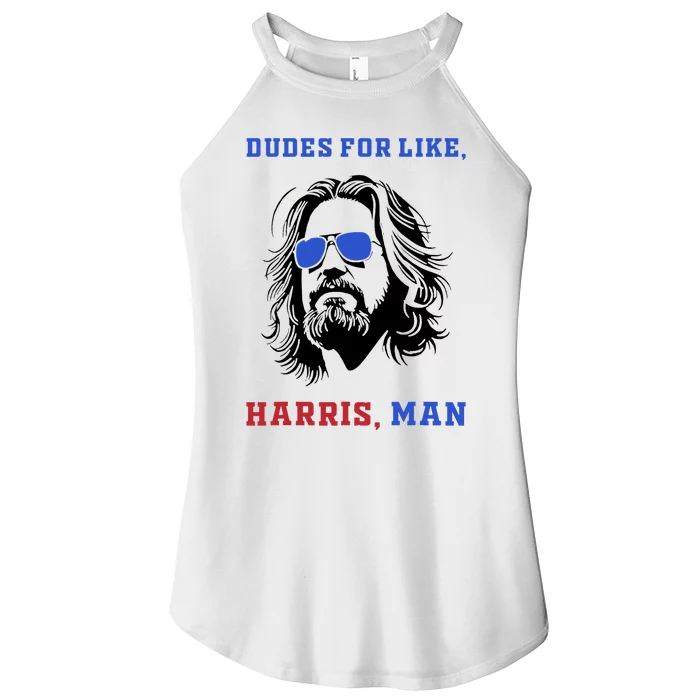 Dudes For Like Harris Man White Dude For Kamala Harris 2024 Women’s Perfect Tri Rocker Tank