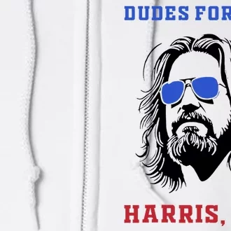 Dudes For Like Harris Man White Dude For Kamala Harris 2024 Full Zip Hoodie