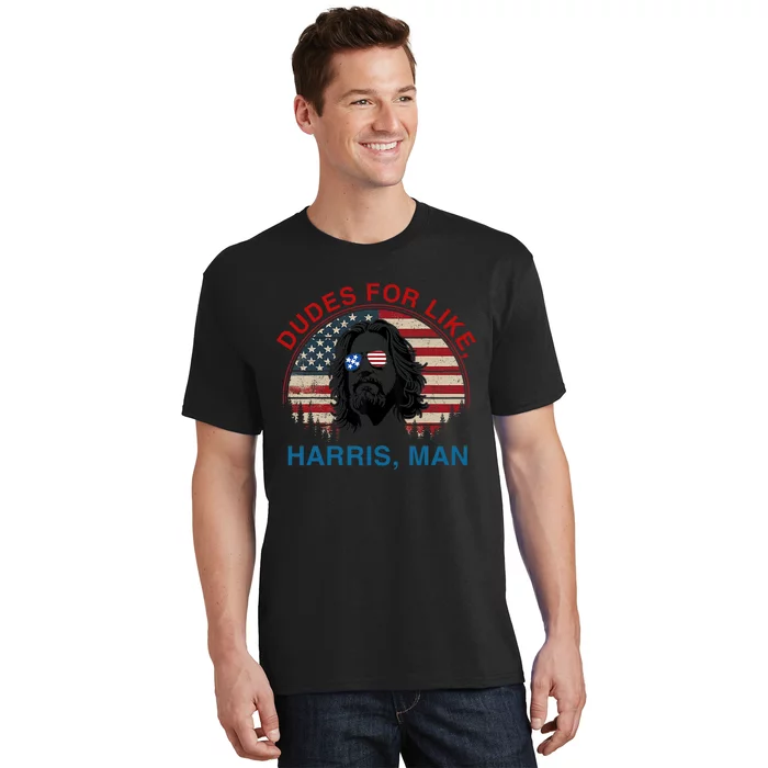 Dudes For Like Harris Man White Dude For Kamala Harris 2024 T-Shirt