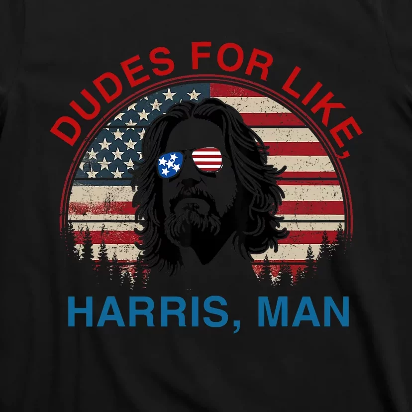 Dudes For Like Harris Man White Dude For Kamala Harris 2024 T-Shirt