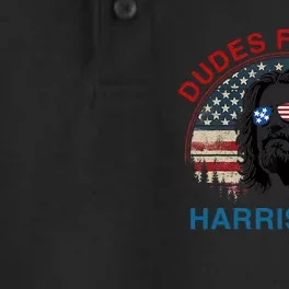 Dudes For Like Harris Man White Dude For Kamala Harris 2024 Dry Zone Grid Performance Polo