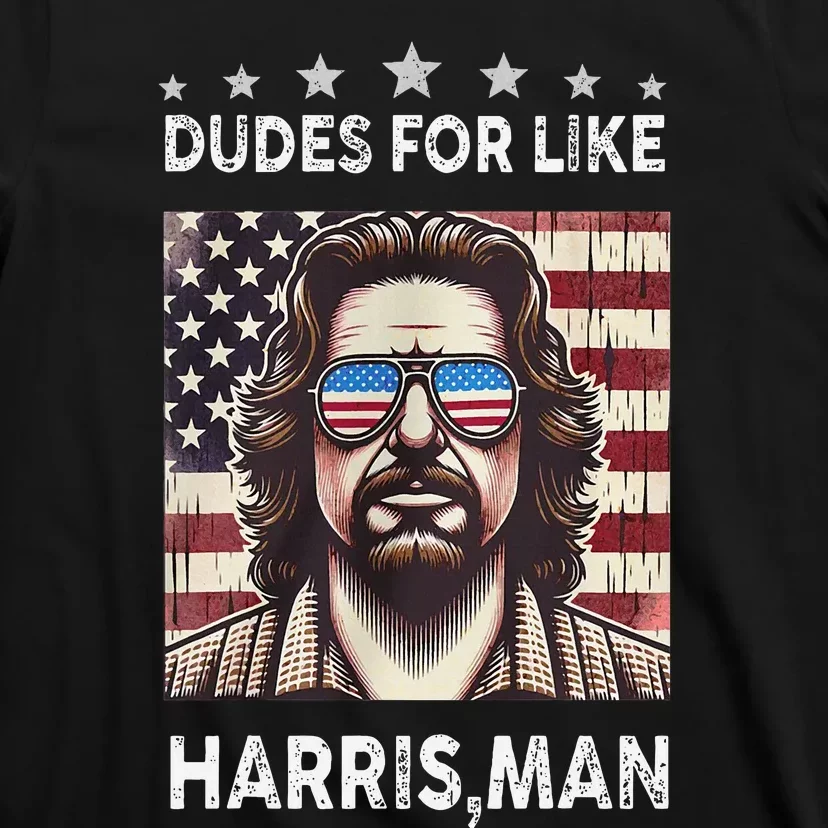 Dudes For Like Harris Man White Dude For Kamala Harris 2024 T-Shirt