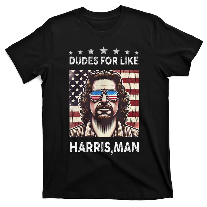 Dudes For Like Harris Man White Dude For Kamala Harris 2024 T-Shirt