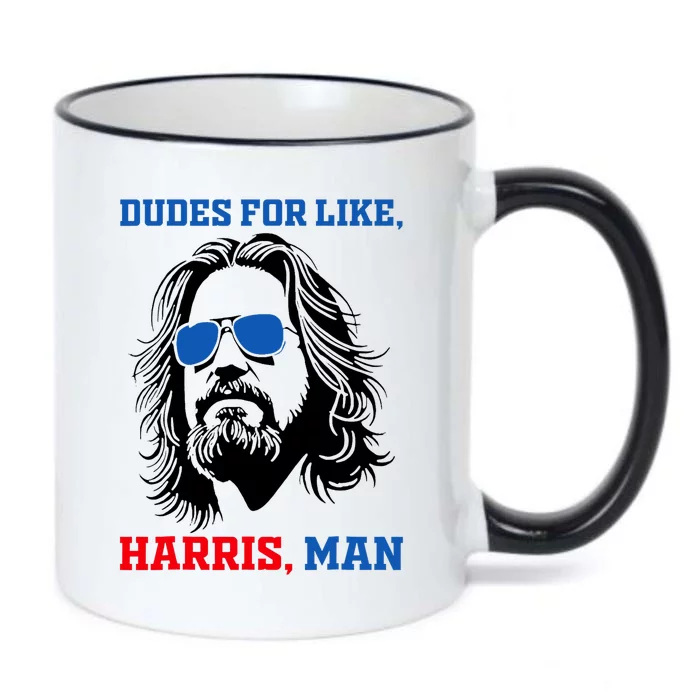 Dudes For Like Harris Man White Dude For Kamala Harris 2024 Black Color Changing Mug