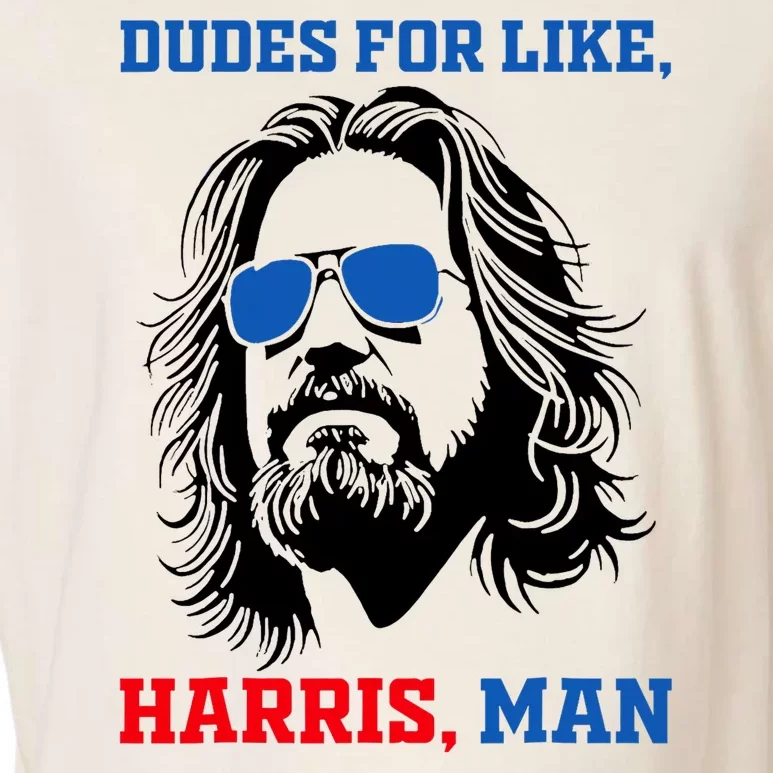 Dudes For Like Harris Man White Dude For Kamala Harris 2024 Garment-Dyed Women's Muscle Tee