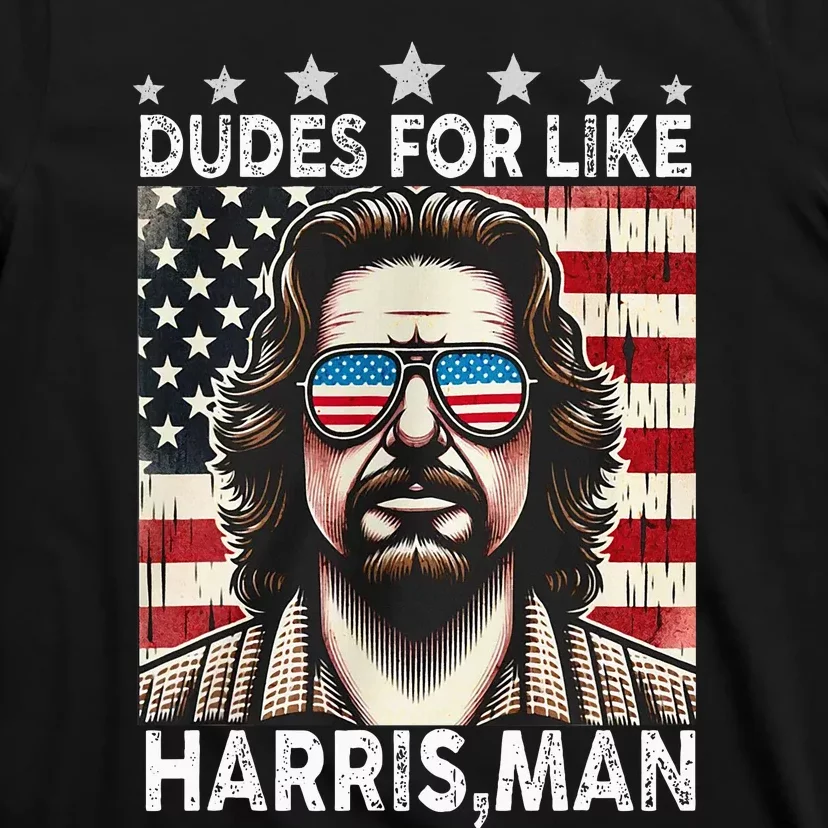 Dudes For Like Harris Man White Dude For Kamala Harris 2024 T-Shirt