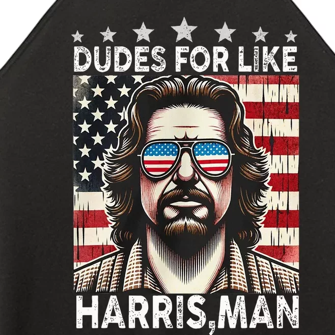 Dudes For Like Harris Man White Dude For Kamala Harris 2024 Women’s Perfect Tri Rocker Tank