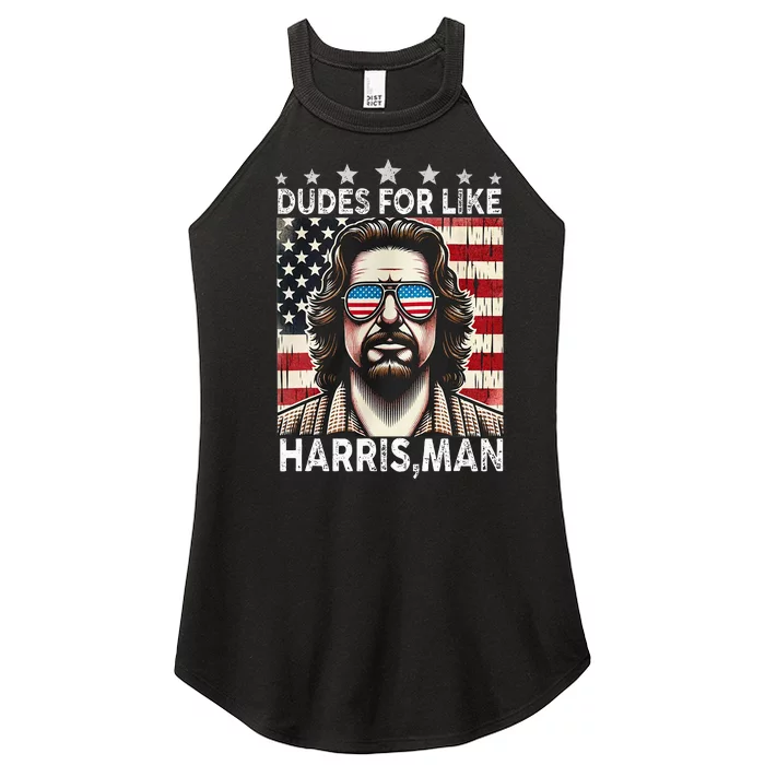 Dudes For Like Harris Man White Dude For Kamala Harris 2024 Women’s Perfect Tri Rocker Tank