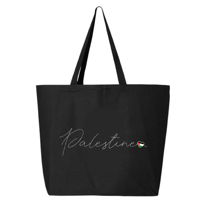 Dawlat Filastin Love Palestinian Flag Heart On Palestine 25L Jumbo Tote