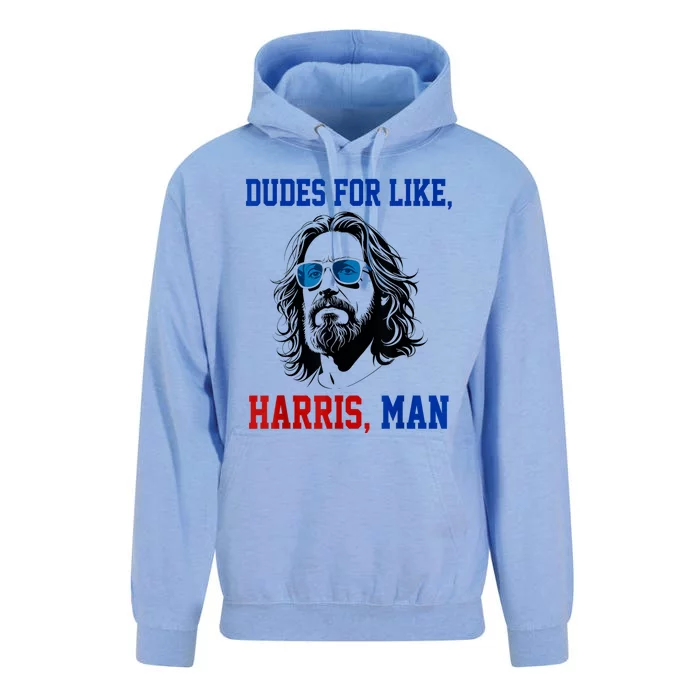 Dudes For Like Harris Man Funny Kamala Harris 2024 Unisex Surf Hoodie