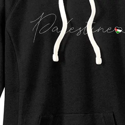 Dawlat Filastin Love Palestinian Flag Heart on Palestine Women's Fleece Hoodie