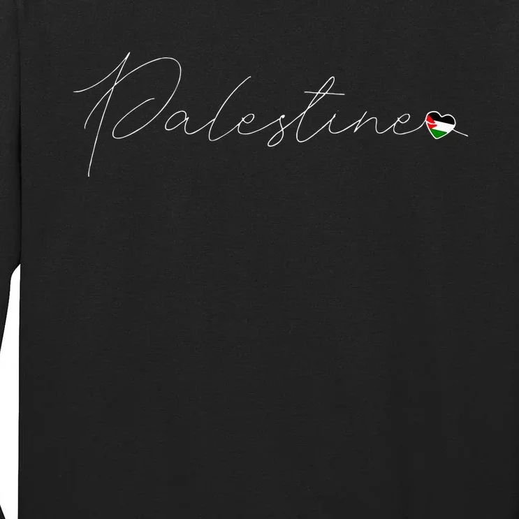 Dawlat Filastin Love Palestinian Flag Heart on Palestine Tall Long Sleeve T-Shirt