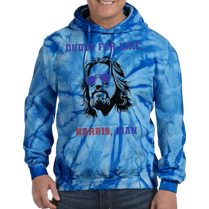 Dudes For Like Harris Man White Dudes For Harris Premium Tie Dye Hoodie