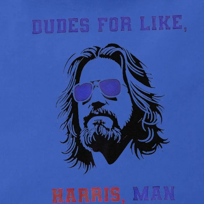 Dudes For Like Harris Man White Dudes For Harris Premium Zip Tote Bag