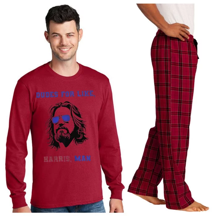 Dudes For Like Harris Man White Dudes For Harris Premium Long Sleeve Pajama Set