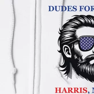 Dudes For Like Harris Man Funny Kamala Harris 2024 Full Zip Hoodie