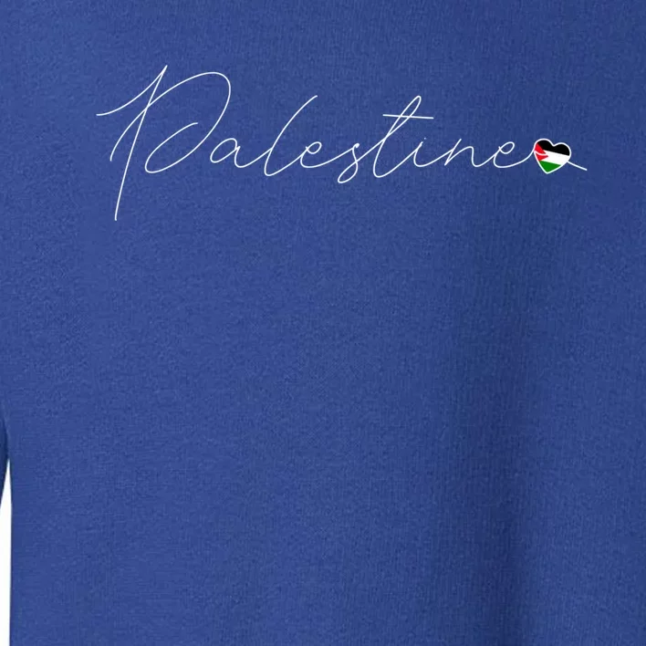 Dawlat Filastin Love Palestinian Flag Heart On Palestine Gift Toddler Sweatshirt