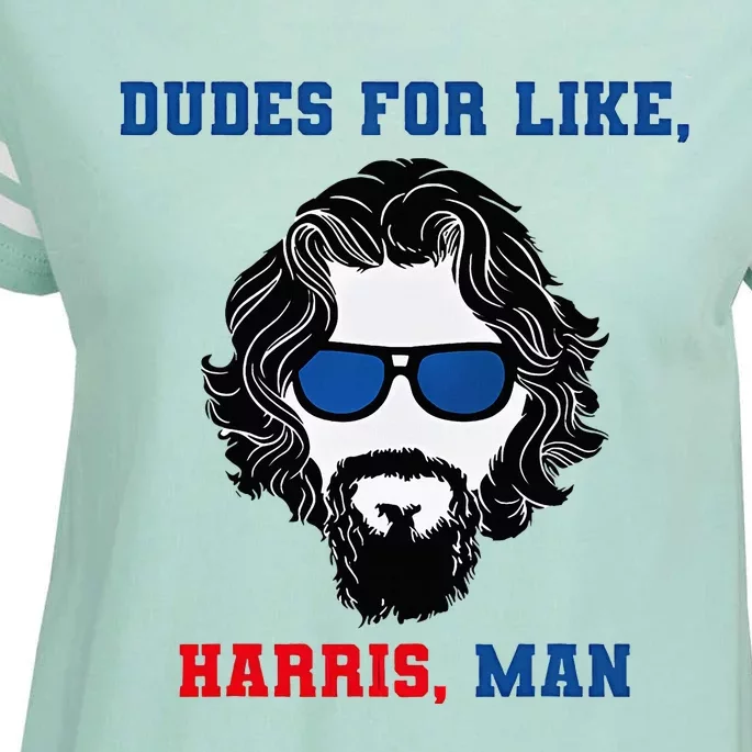 Dudes For Like Harris Man Funny White Dudes For Harris Enza Ladies Jersey Football T-Shirt