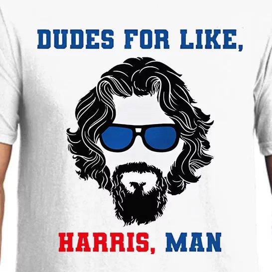 Dudes For Like Harris Man Funny White Dudes For Harris Pajama Set