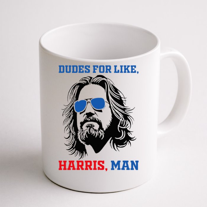 Dudes For Like Harris Man White Dude For Kamala Harris 2024 Front & Back Coffee Mug