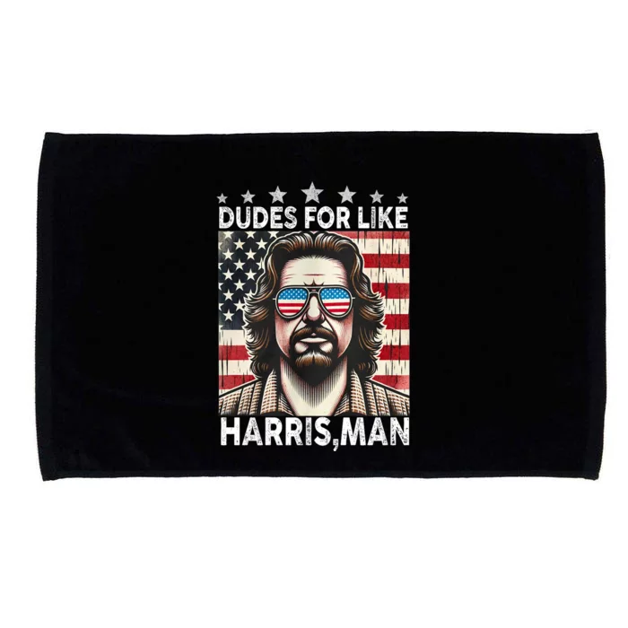 Dudes For Like Harris Man White Dude For Kamala Harris 2024 Microfiber Hand Towel