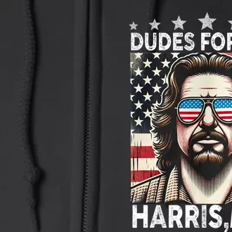 Dudes For Like Harris Man White Dude For Kamala Harris 2024 Full Zip Hoodie