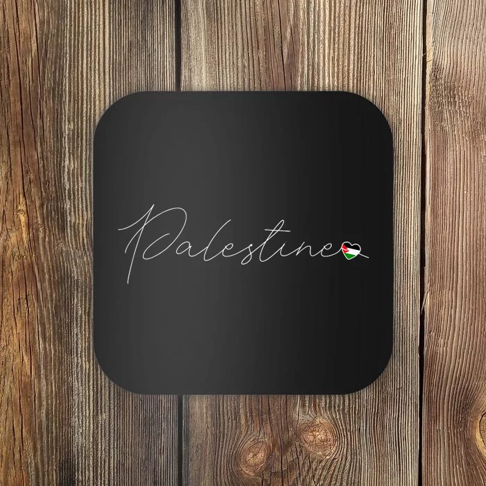 Dawlat Filastin Love Palestinian Flag Heart On Palestine Coaster