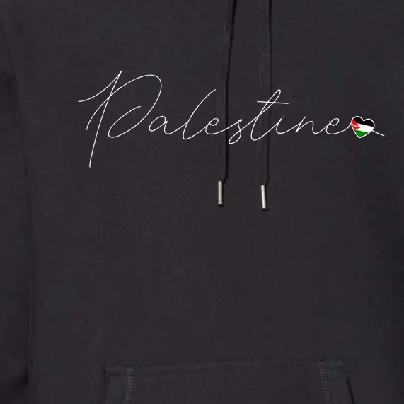 Dawlat Filastin Love Palestinian Flag Heart On Palestine Premium Hoodie