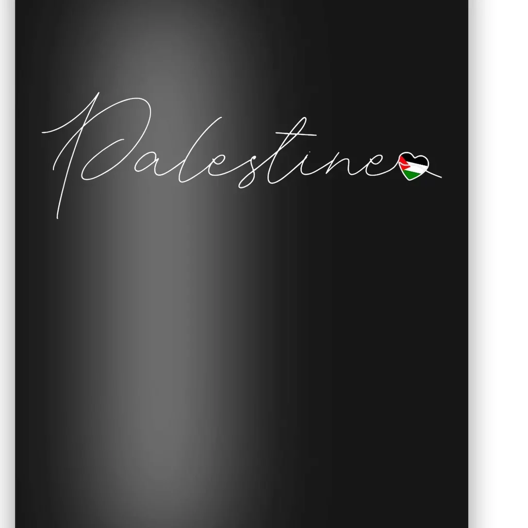 Dawlat Filastin Love Palestinian Flag Heart On Palestine Poster