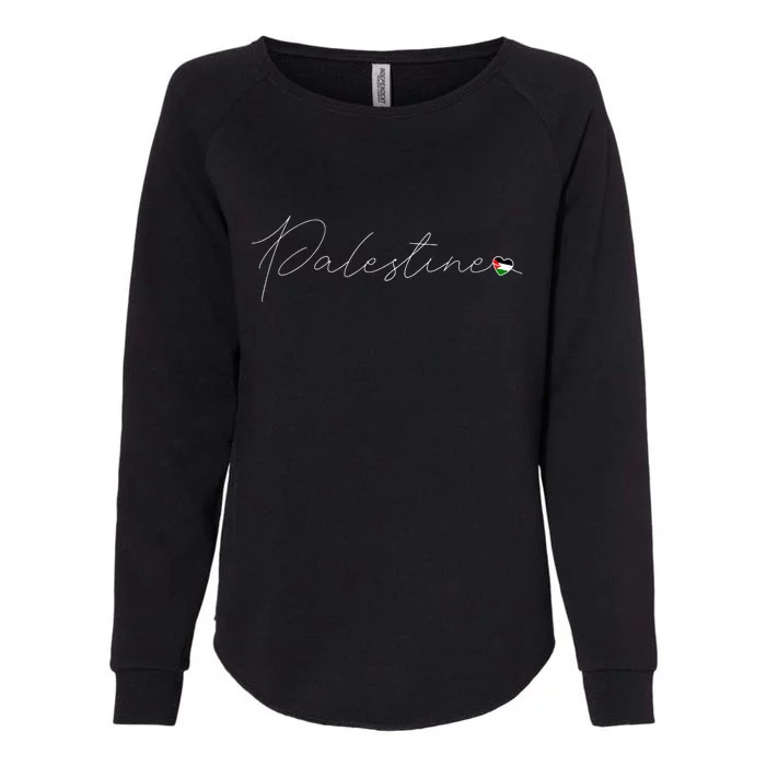 Dawlat Filastin Love Palestinian Flag Heart On Palestine Womens California Wash Sweatshirt