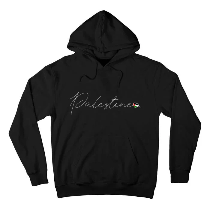 Dawlat Filastin Love Palestinian Flag Heart On Palestine Tall Hoodie