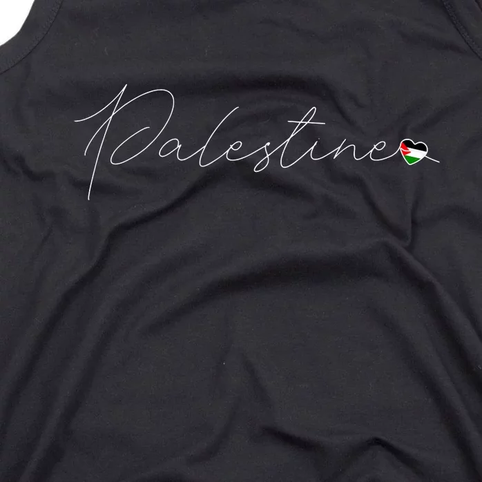 Dawlat Filastin Love Palestinian Flag Heart On Palestine Tank Top