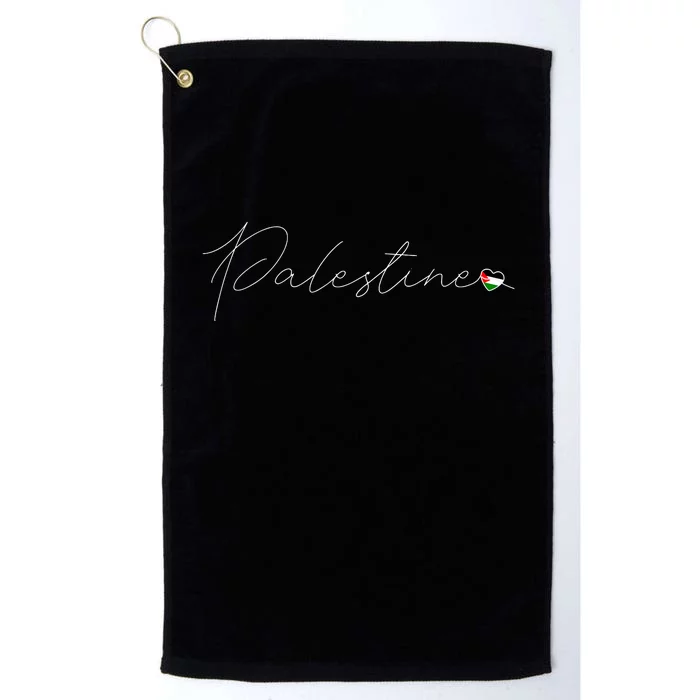 Dawlat Filastin Love Palestinian Flag Heart On Palestine Platinum Collection Golf Towel