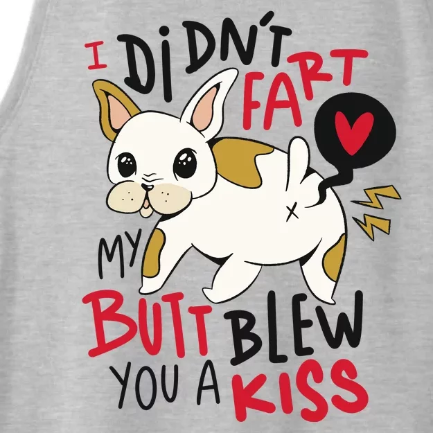 Didn't Fart My Butt Blew You A Kiss Funny Bulldog Ladies Tri-Blend Wicking Tank