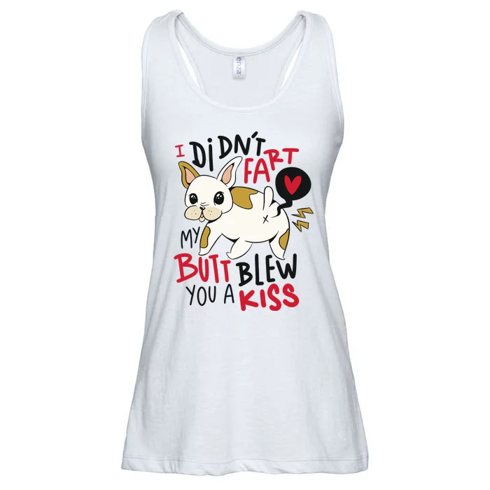 Didn't Fart My Butt Blew You A Kiss Funny Bulldog Ladies Essential Flowy Tank